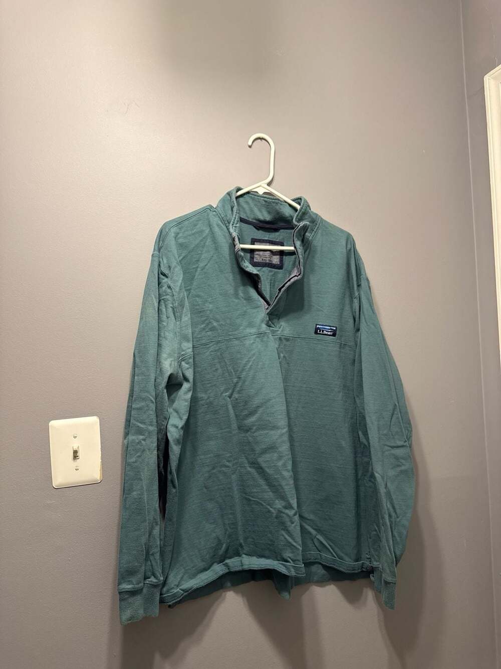 L.L.Bean Lakewashed Cotton Button-Neck Pullover XXL-REG